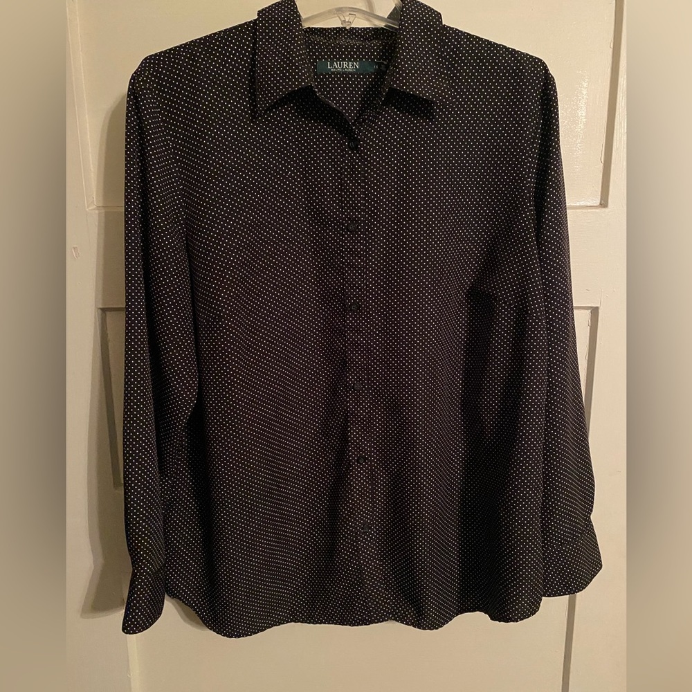 Lauren by Ralph Lauren polkadot blouse